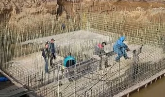 Montering av armering på byggplatsen